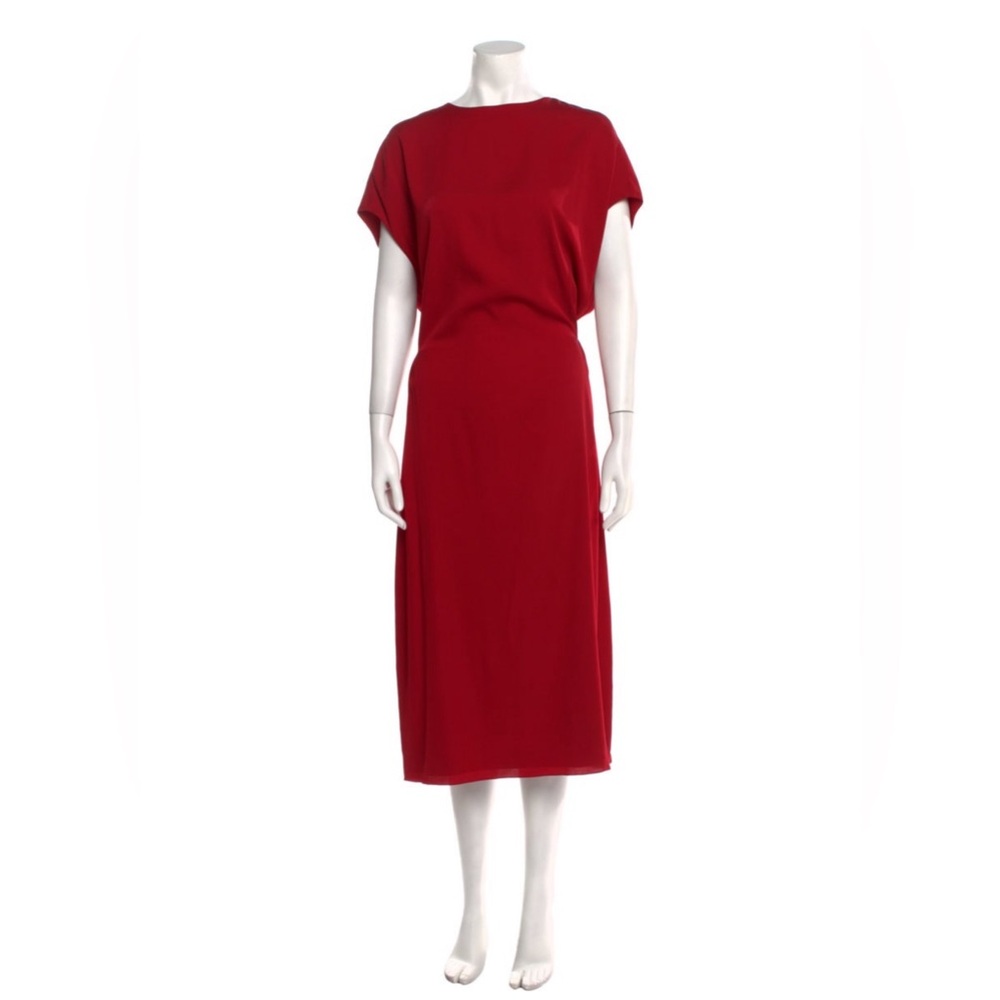 THE ROW ‘Cyde' Elegant Luxury Silk Midi Dress in Red. Size M, Like New🔥